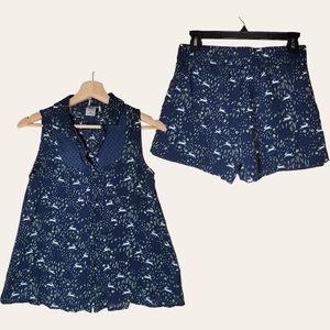 Disney Lauren Conrad  Loose Fit Swing Top & Shorts Set Women's XS